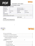 Assignment Front Sheet