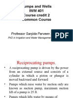 Pumps and Wells IWM 401 Course Credit 2 Common Course: Professor Sanjida Parveen Ritu