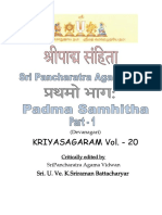 Kriyasagam - Vol - 20 - Sri Padma Samhitha Part - 01 Sanskrit