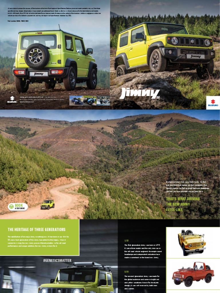 Suzuki Jimny Brochure PDF Four Wheel Drive Trunk (Car)