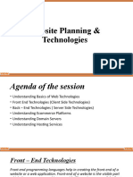 Website Planning & Technologies
