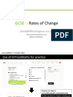 Gcse::: Rates of Change