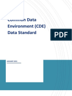 Common Data Environment (CDE) Data Standard: JANUARY 2021