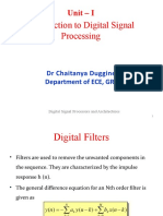 Introduction To Digital Signal Processing: Unit - I
