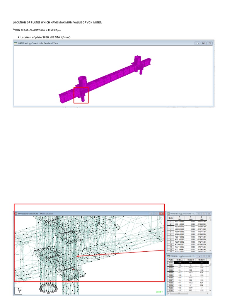Location of Plates Which Have Maximum Value of Von Mises | PDF