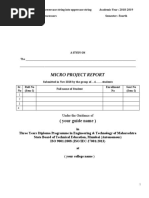 Micro Project Report: (Your Guide Name)