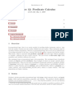 CS 141 Lecture on Predicate Calculus