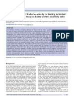 Monitoring COVID-19 Where Capacity For Testing Is Limited: Use of A Three-Step Analysis Based On Test Positivity Ratio