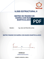 Matriz Rigidez Barra Biarticulada