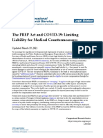 The PREP Act and COVID-19: Limiting Liability For Medical Countermeasures