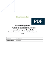 Excel Controller: Handleiding Voor Davilex Business Account Journalisering in Excel - XLS'
