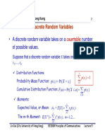 Discrete Random Variables: - A Discrete Random Variable Takes On A Number of Possible Values