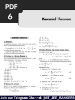 Binomial Theorem Complete Chapter Notes For Iit Jee @iit Jee Rankers