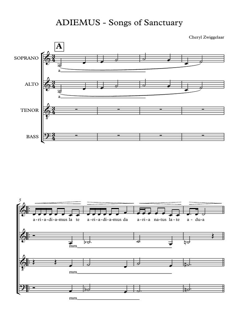 Adiemus Songs Of Sanctuary Full Score Pdf