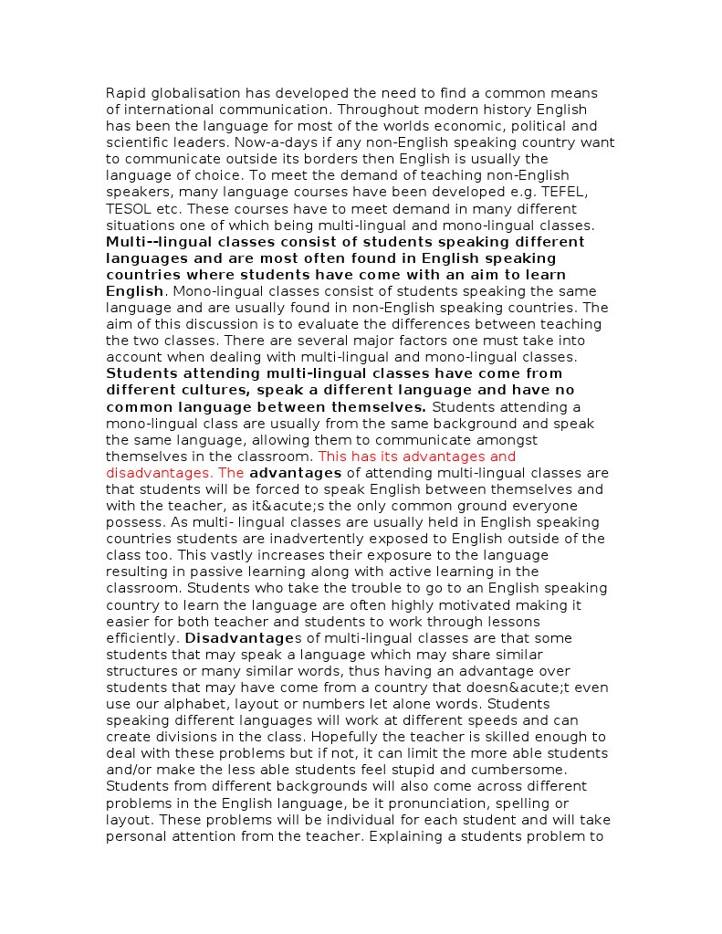 Teaching English: Multi-lingual vs Mono-lingual | PDF | Multilingualism ...