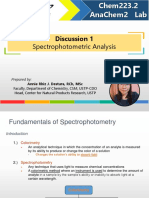 Spectrophotometric Analysis Discussion