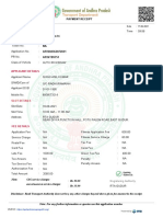 Payment receipt for auto rickshaw renewal