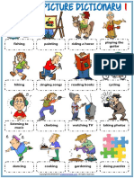 Hobbies Vocabulary Esl Picture Dictionary Worksheets for Kids