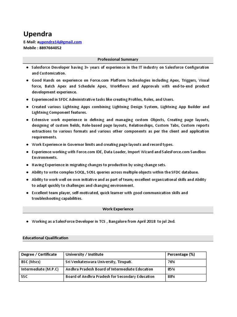 Salesforce Developer Upendra | PDF | Computing | Software