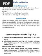 Blocks and Inserts: Aims of This Chapter