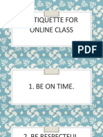 Netiquette For Online Class Grade III