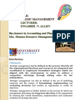 Strategic Management