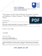 The Impact of CPEC On Federalism in Pakistan Fillipnio and Adeney Professor Excelllent Paper
