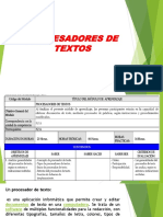 Procesadores de Textos - Primera Clase