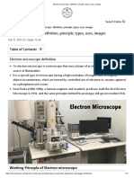 Electron Microscope-Definition, Principle, Types, Uses, Images