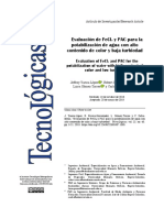 Evaluación de FeCl3 y PAC en Ensayos de Coagulación