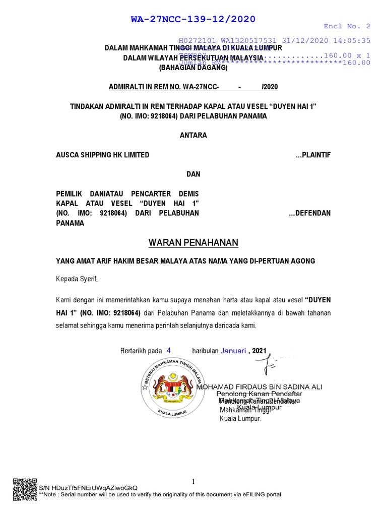 Warrant of Arrest 4-1-2021  PDF