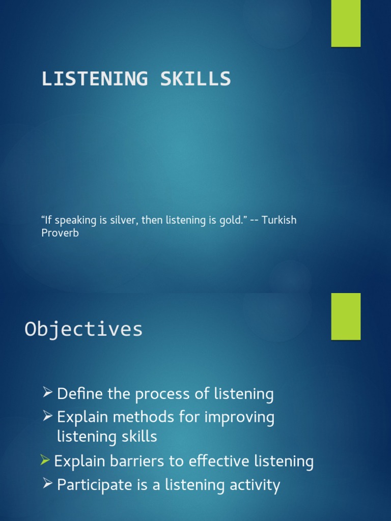 Mastering Effective Listening Skills | PDF | Nonverbal Communication ...