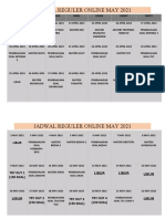 Jadwal Reguler Online May 2021