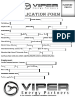 Viper Energy Application and Questionnaire Form
