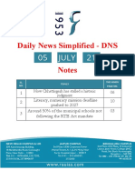 Daily News Simplified - DNS Notes: 05 July 21