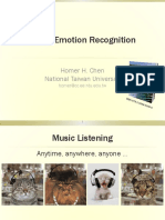 Music Emotion Recognition: Homer H. Chen National Taiwan University