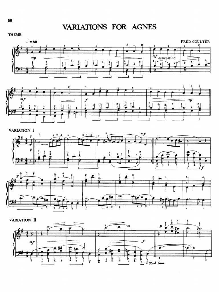 Variations For Agnes | PDF