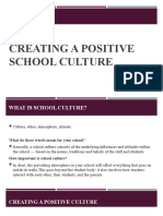 Creating A Positive Culture