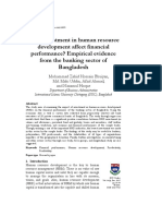 Does Investment in Human Resource Development Affect Financial Performance? Empirical Evidence From The Banking Sector of Bangladesh