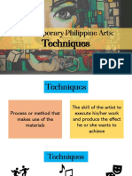 Contemporary Philippine Arts:: Techniques