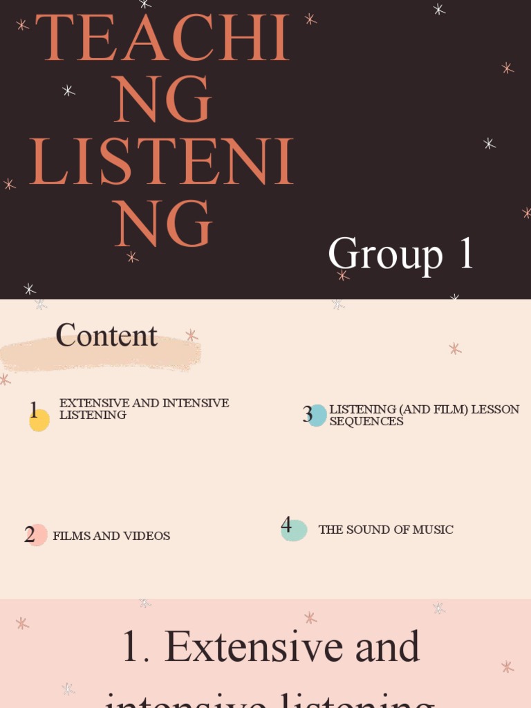 Teaching Listening Techniques and Strategies for Developing Listening