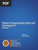 Dcap505 Modern Programming Tools and Techniques II