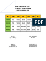 JADWAL PELAJARAN Kls 1