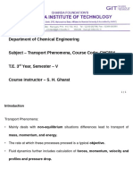 Introduction of Transport Phenomena