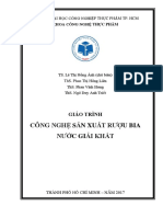 Công Nghệ Sản Xuất Rượu Bia Nước Giải Khát: Giáo Trình