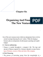 Chapter Six: Organizing and Financing The New Venture