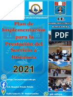 Plan Implementación Prestacion de Servicio- 2021