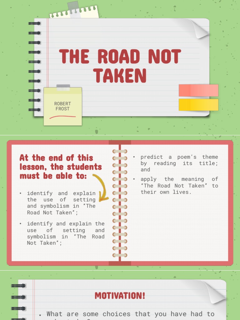 The Road Not Taken | PDF | Poetry | Poetics
