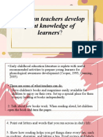 How Can Teachers Develop Print Knowledge of Learners?