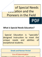 History of Special Education and Its Pioneers